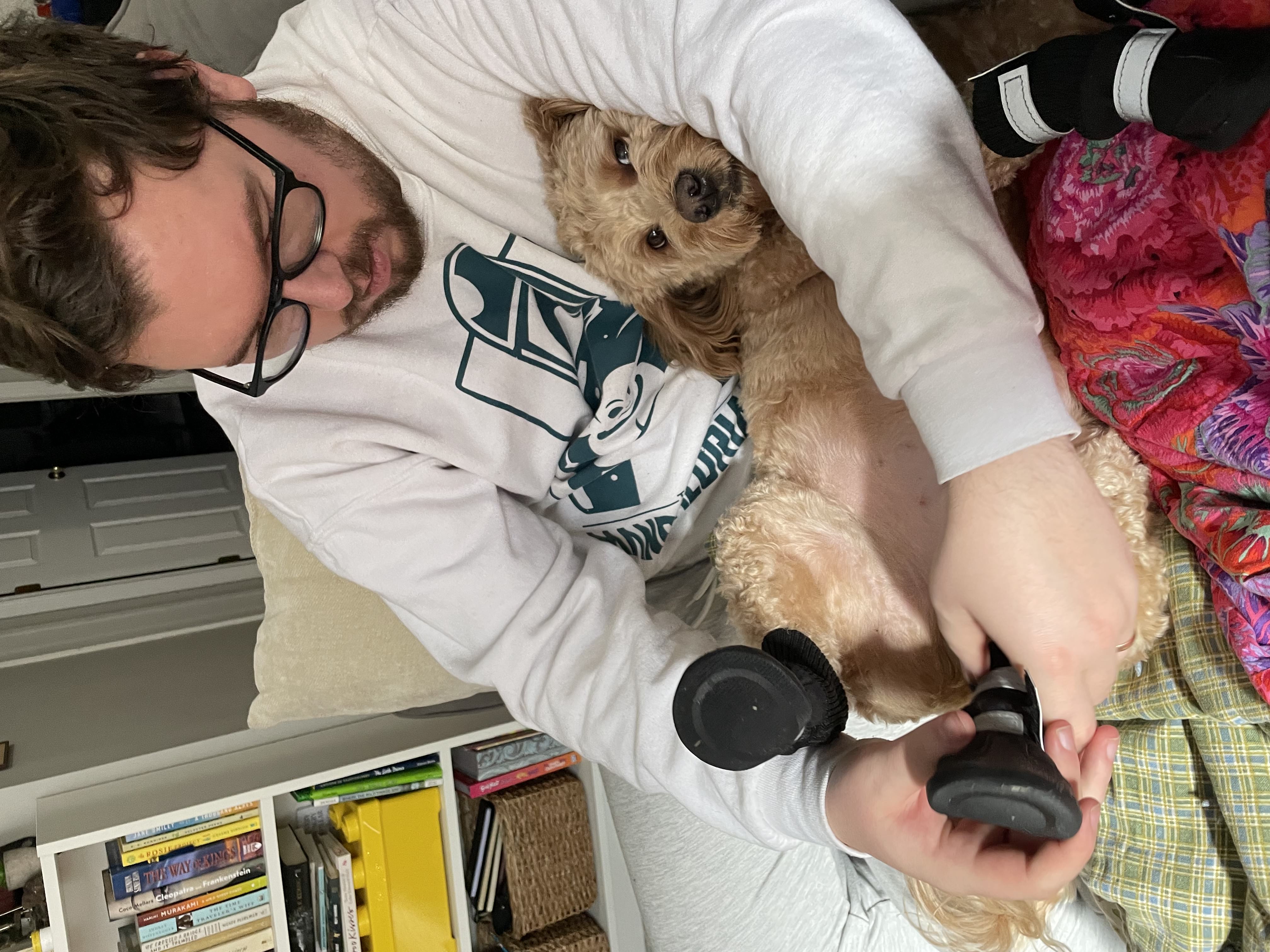 milo gets snow boots